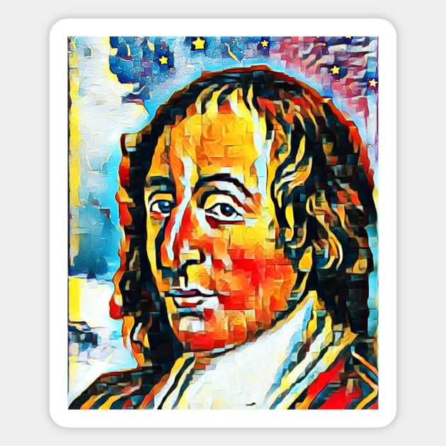 Blaise Pascal Abstract Portrait | Blaise Pascal Artwork 5 Magnet by JustLit